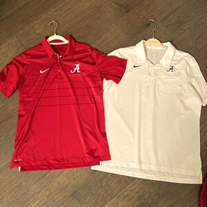 Nike University of Alabama Dri-Fit polos. Excellent condition.